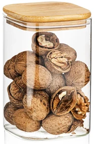 4Home Sklenená dóza na potraviny s vekom Bamboo, 950 ml, 950 ml