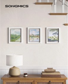 Sada 3 ks plávajúcich fotorámikov, biele