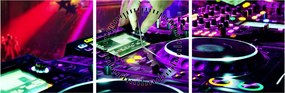 Obraz - DJ (s hodinami) (90x30 cm)