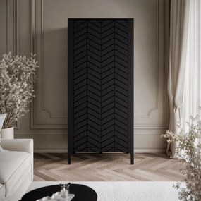 DVOJDVEROVÁ ŠATNÍKOVÁ SKRIŇA SALOME ČIERNA 90 cm