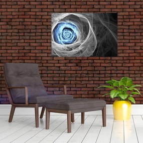 Obraz - Abstraktné ruže modrá (90x60 cm)
