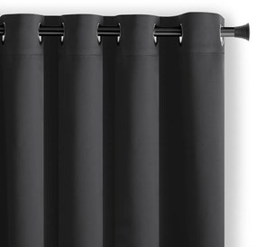 Záves AmeliaHome Blackout s priechodkami 140x175 cm čierny