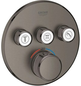 GROHE Grohtherm SmartControl termostatická batéria pod omietku, pre 3 výstupy, kartáčovaný tmavý grafit, 29121AL0