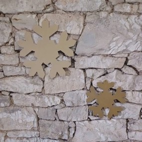 DECOLED 2D Kovová snehová vločka zlatá priemer 10 cm