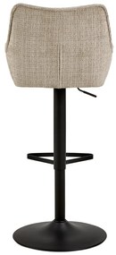 Béžová barová stolička s nastaviteľnou výškou/s podrúčkami (výška sedadla 85 cm) Eddie – Actona