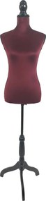 Dámska krajčírska figurína Relaxdays RD51711 36/38 červená zamatová