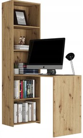 Písací stôl s regálom MODERN B-50S – 120 x 50 x 180 cm - rôzne farebné prevedenia biela