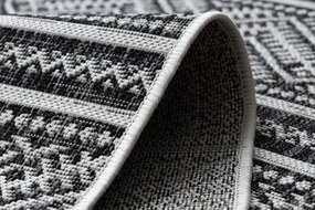 Koberec SISAL SION cikcak, diamanty BOHO 22168 čierny / ecru