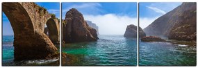 Obraz na plátne - Pevnosť v Berlenga island - panoráma 5119C (90x30 cm)