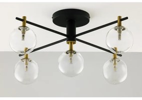 Jupiter 2035 - Prisadený luster FIGARO 5xG9/10W/230V čierna/zlatá/béžová/číra