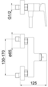 Sapho - Sprchová batéria TURSI matná čierna