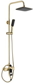 Rea Soul, sprchový zostava s vaňovou batériou, čierna - zlatá kartáčovaná, REA-B9962