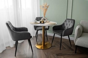 Jedálenská stolička ATLANTA zamatová, grafitová