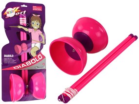LEAN TOYS Jojo Diabolo – ružová 13,5x11,5 cm