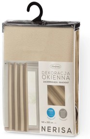 ZÁVES NA KÚŽKOCH NERISA 140X250 CM BÉŽOVÁ