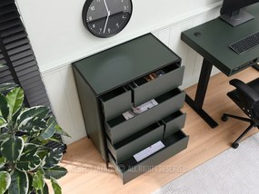 Komoda Soren Kom (zelená + čierna). Akcia -22%. Vlastná spoľahlivá doprava až k Vám domov. 1110768