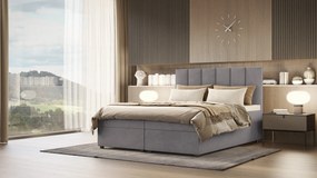 Hotelová posteľ DELTA - 200x200, svetlo šedá