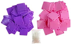 LEAN TOYS Súprava na výrobu kabelky - ružovo-fialová