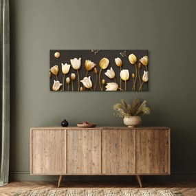 Obraz - Tulipány - abstraktné (120x50 cm)