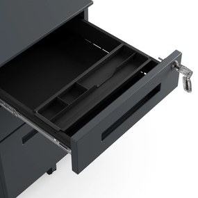 Kontajner pod stôl KATE 390 x 600 x 500 mm, antracitový