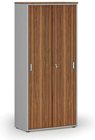 Skriňa so zasúvacími dverami PRIMO GRAY, 800 x 420 x 1781 mm, sivá/orech