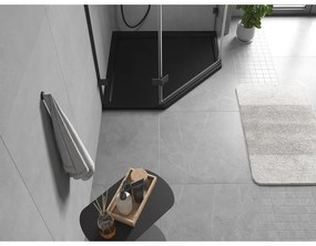 Mexen Flow, päťuholníková sprchová vanička slim 90 x 90 cm, čierna matná, 46P709090