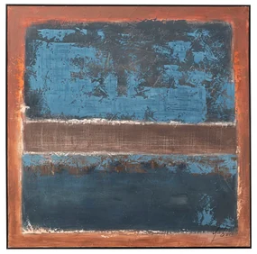 Silence obraz modrý 120x120 cm