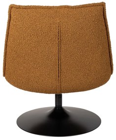 Okrovožlté kreslo z textílie bouclé Jax – White Label