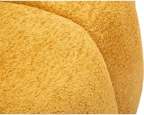 Pohovka z textílie buklé v horčicovej farbe 145 cm Ball – Mauro Ferretti