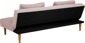 Dizajnová rozkladacia sedačka Amya 180 cm ružová - dub