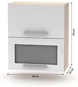 Tempo Kondela Kuchynská linka 2,4 m, dub sonoma/biela, NOVA PLUS