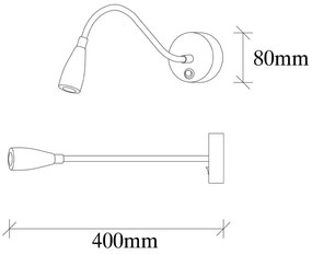 LED nástenné svietidlo v zlatej farbe Reading – Opviq lights