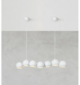 Markslöjd 108859 - Luster na lanku CUPOLO 7xE14/40W/230V biela