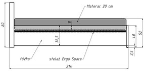 Manželská posteľ: anadia ii 120x200