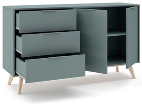 Komoda sivozelená 140x81x40 cm Pisco – Marckeric