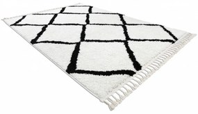 Kusový koberec Shaggy  Cross biely 160x220cm
