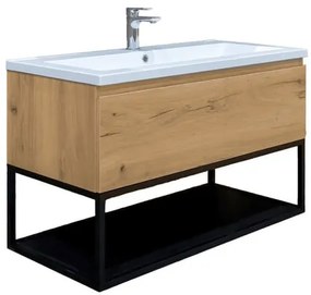 Kúpeľňová skrinka s umývadlom SAT B-Way dub mat BWAY100OAKU, 1 ks