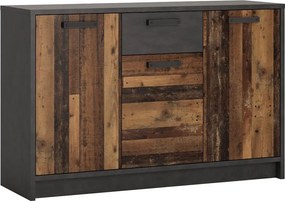 Komoda Nubi NUBK01 3D1S matera tmavý/old style