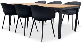 Záhradný jedálenský set Milano + 6x stolička Rikke