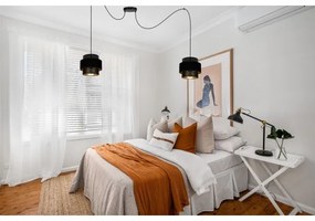 Luster na lanku NESS 2xE27/60W/230V pavúk čierna