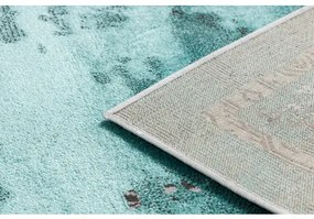 Moderný koberec DE LUXE 1516 Rám vintage - Štrukturálny zelená / antracit Veľkosť: 160x220 cm