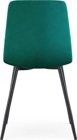 Čalouněná jídelní židle Milo lahvově zelená