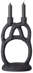 Čierny svietnik Bloomingville Ramina, výška 29 cm