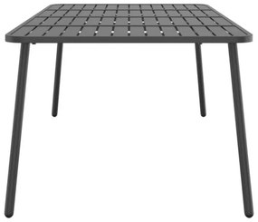 vidaXL Záhradný stôl antracitový 200x100x71 cm oceľ-