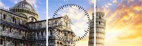 Obraz - Pisa (s hodinami) (90x30 cm)