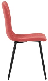 Autronic - Židle jídelní, červená látka, černý kov - DCL-964 RED2 AKCE