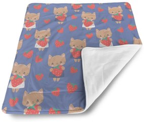 Sablio Deka pre bábätko Mačičky s jahodami - 90x120 cm