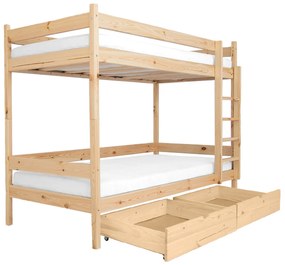 Wilsondo Poschodová posteľ s úložným priestorom Paula 2 90x200