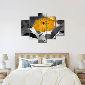 Obraz žltého dáždnika (150x105 cm)