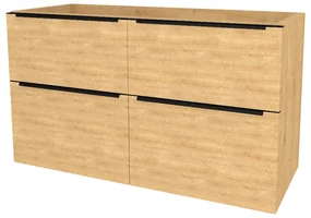 Mereo, Mereo Mailo, kúpeľňová skrinka 121 cm, čierne madlo, Multidecor, Dub Arlington, MER-CN593SBDARL